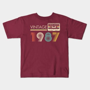 Vintage 1987 Limited Edition Cassette Kids T-Shirt